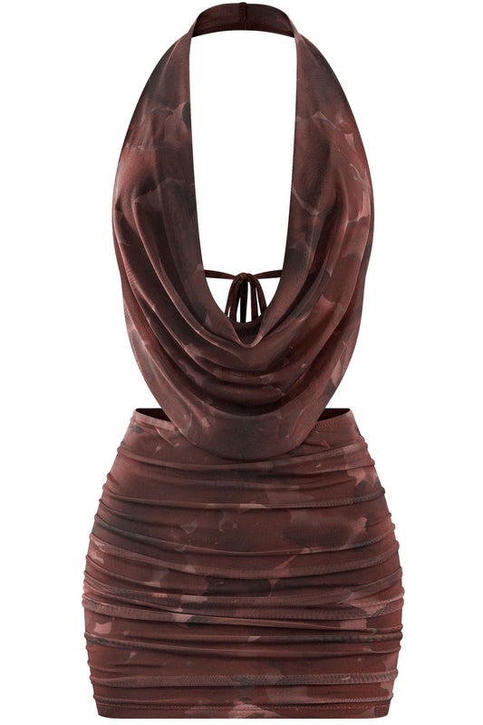 Mocha Mirage Mini Dress