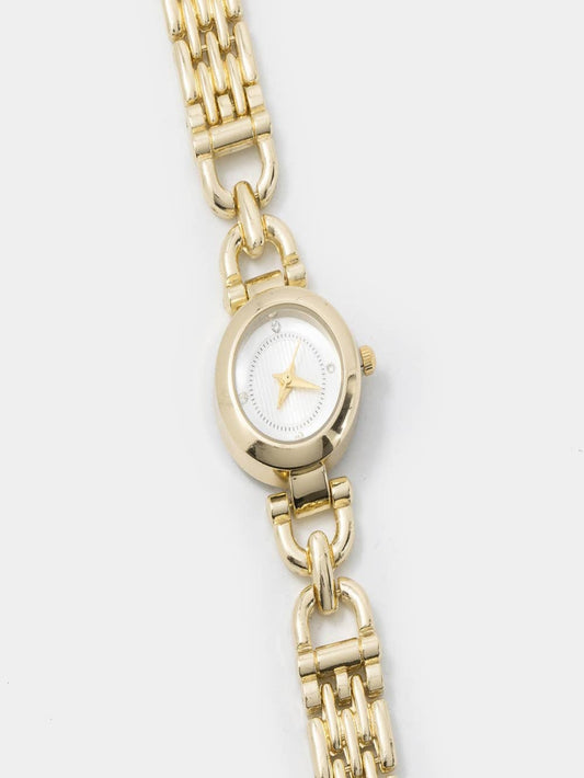 Gold Panther Chain Watch | Vintage-Inspired CZ Fashion Watch