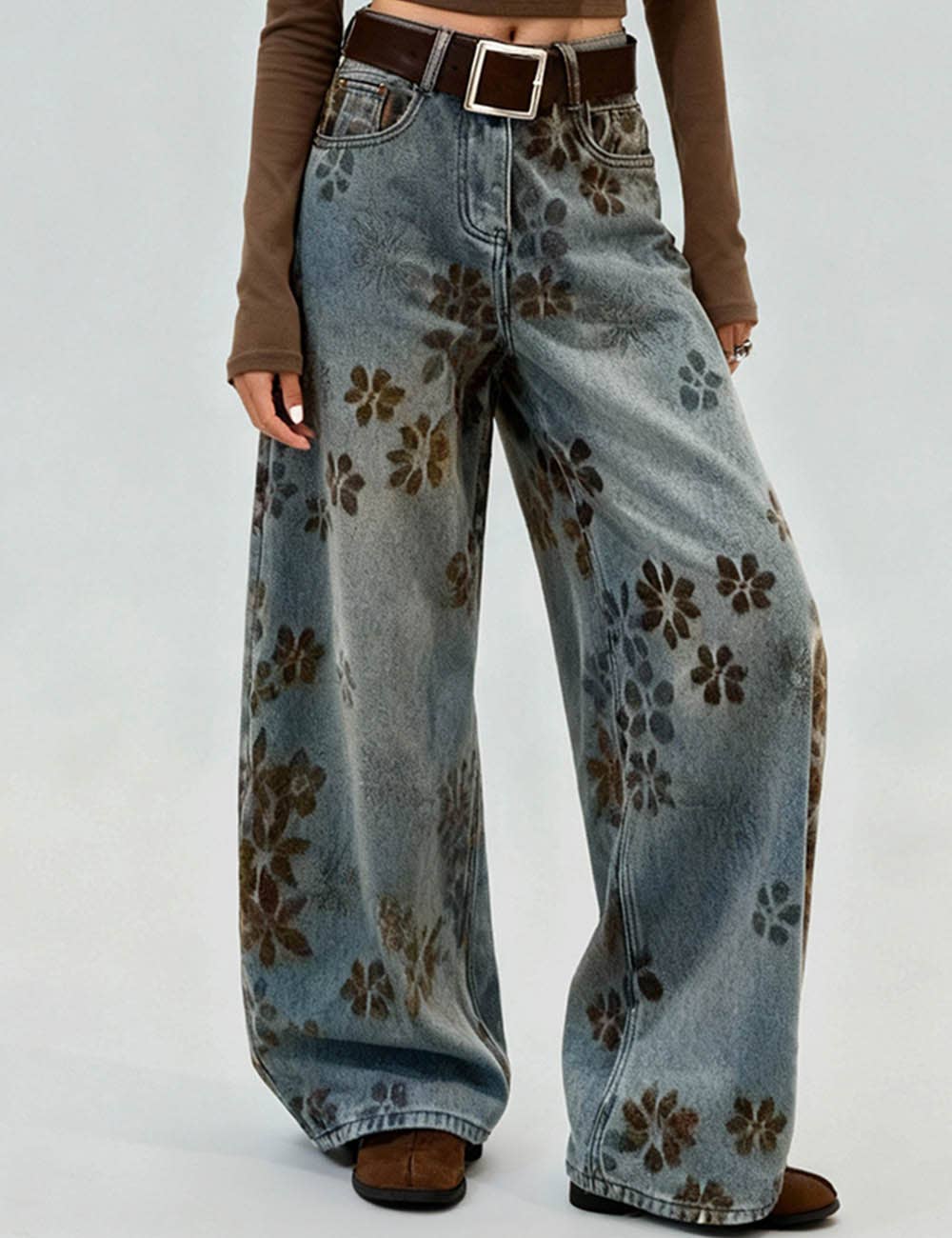 Wildflower Goddess Wide-Leg Jeans