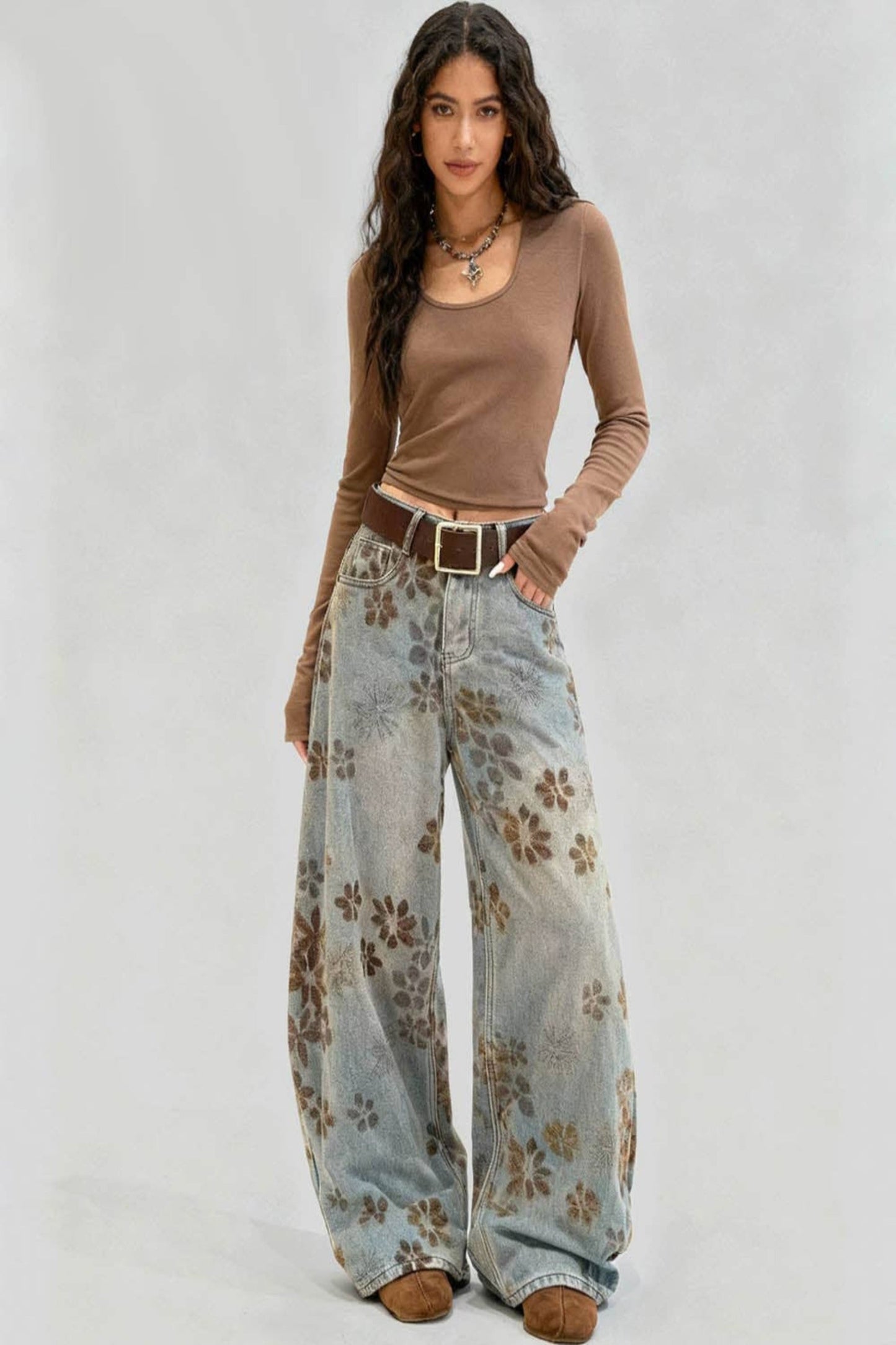 Wildflower Goddess Wide-Leg Jeans