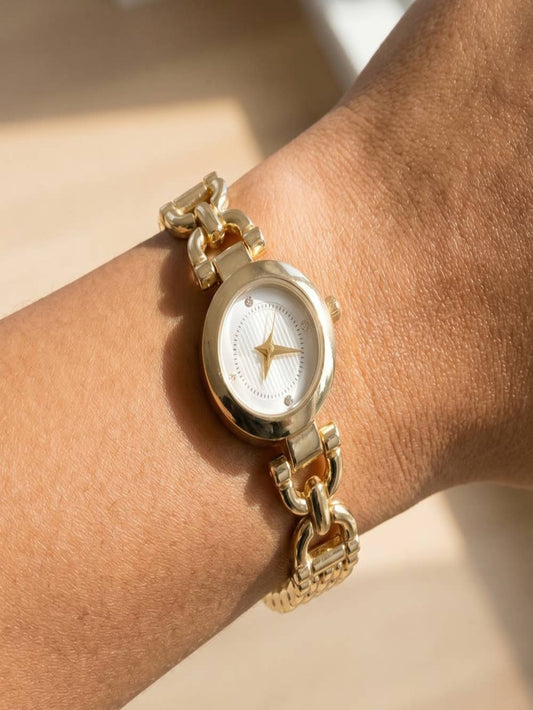Gold Panther Chain Watch | Vintage-Inspired CZ Fashion Watch
