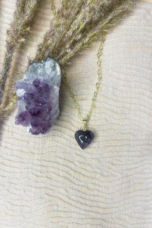 Amethyst Heart Necklace