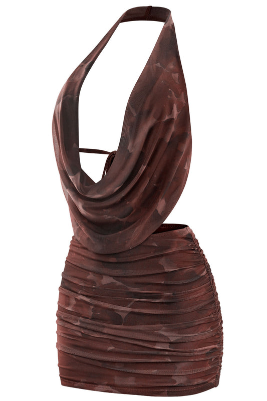 Mocha Mirage Mini Dress