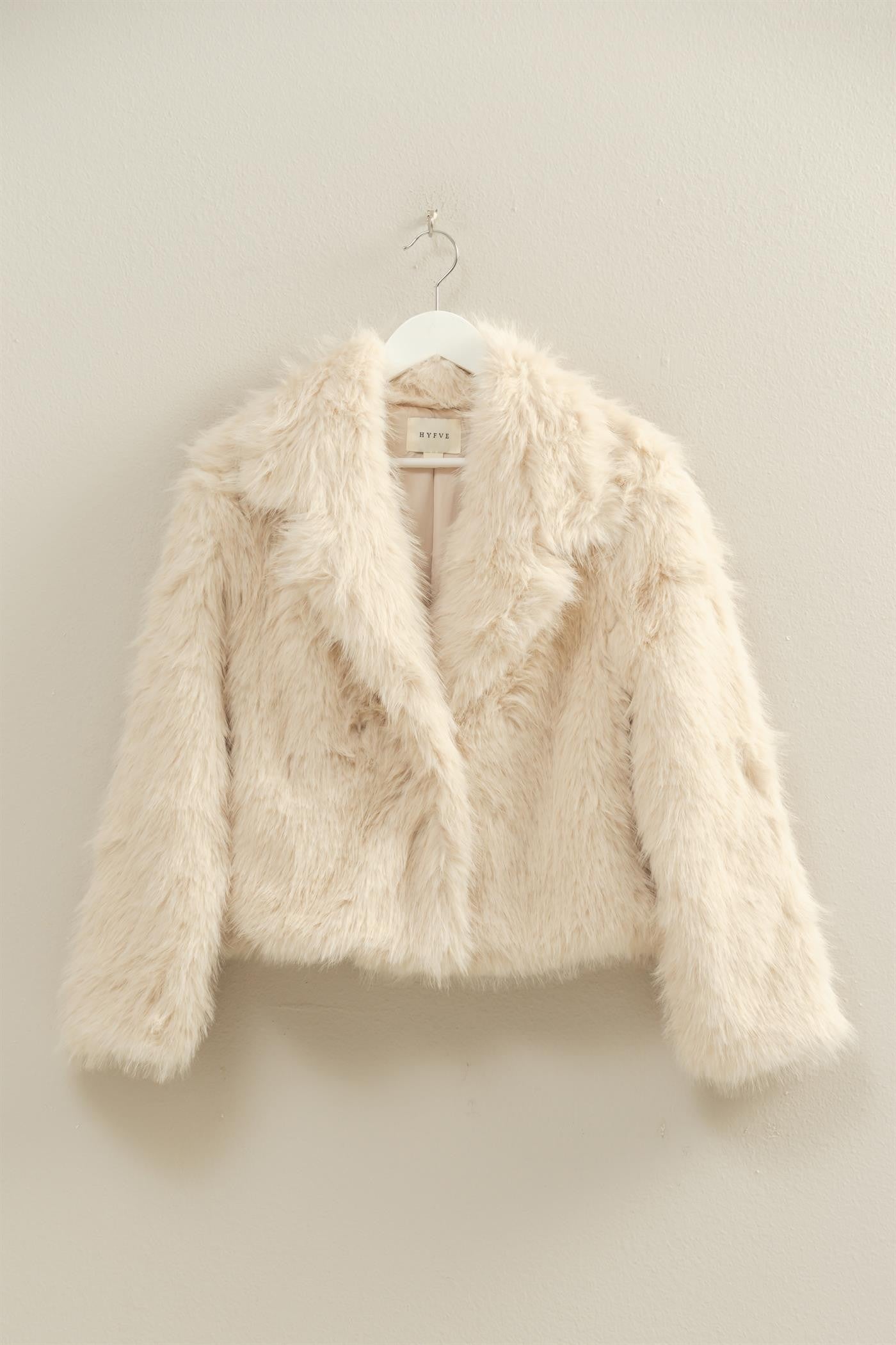 Starlit Cream Faux Fur Jacket