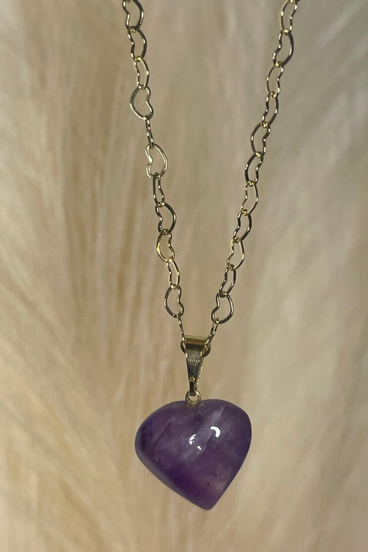 Amethyst Heart Necklace