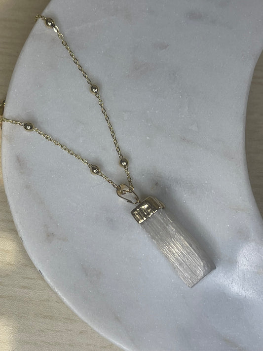 Selenite Healing Necklace