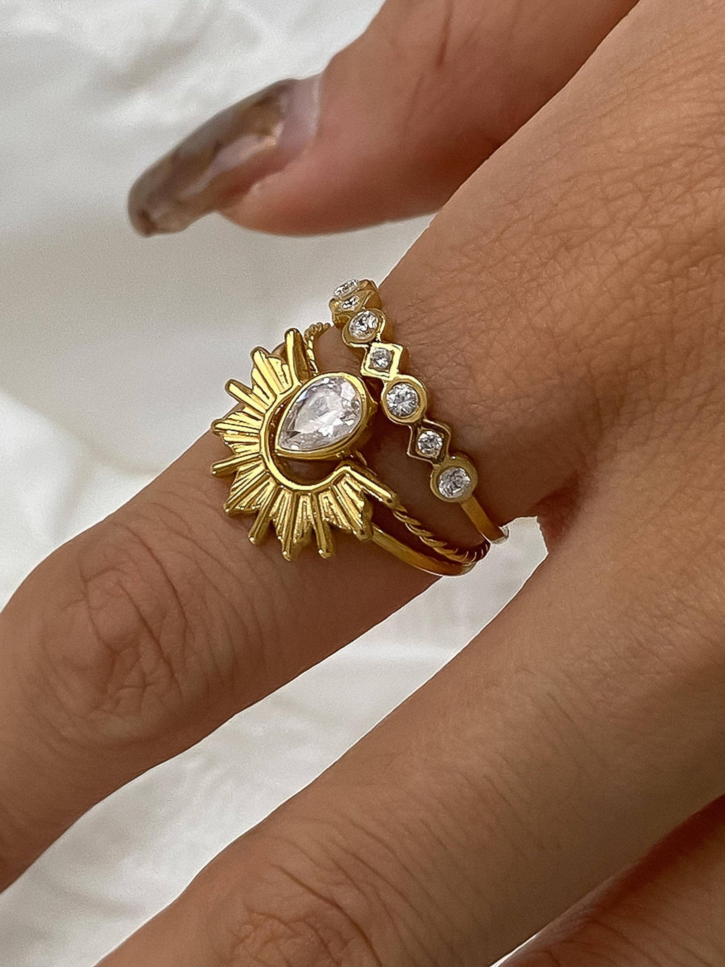 Solstice 18K Gold Layered Ring