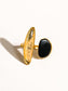 Black Agate Balance Ring
