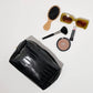 Croc Girl Makeup Bag | Vegan Leather Cosmetic Pouch with Gold Hardware