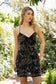 Celestia Beaded Lace-Up Mini Dress